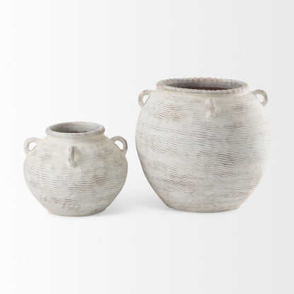 Misha 19.7L x 19.7W x 16.1H Ceramic Floor Vase