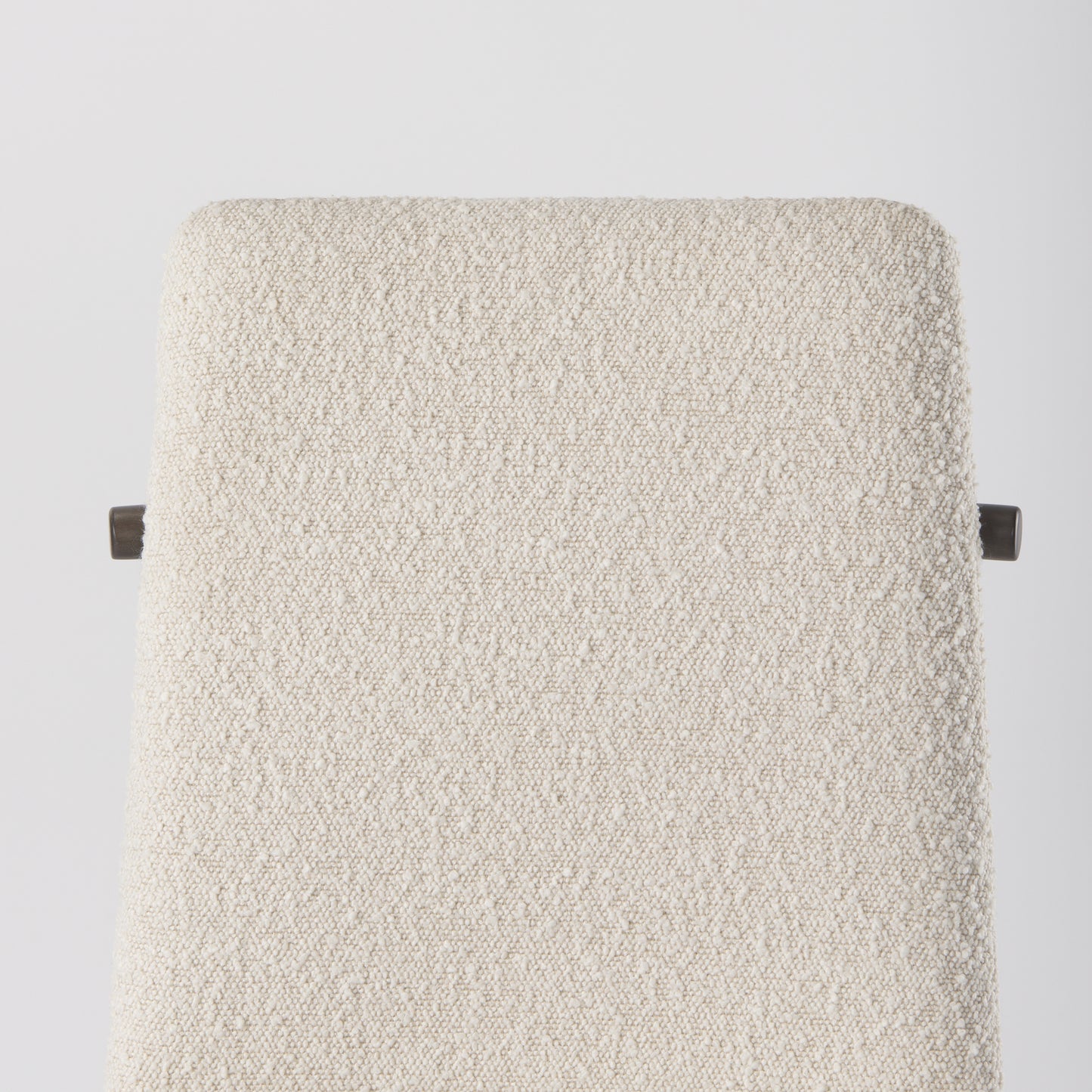 Cavett Cream Boucle Upholstered Seat W/Dark Brown Wood Frame Dining Chair