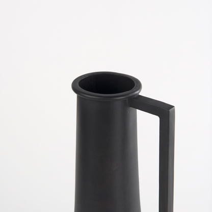 Aubrey Small 14.0H Black Iron Flower Vase