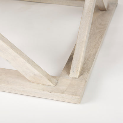 Forsey 48.0L x 28.0W x 17.5H Blonde Wood Rectangular Coffee Table