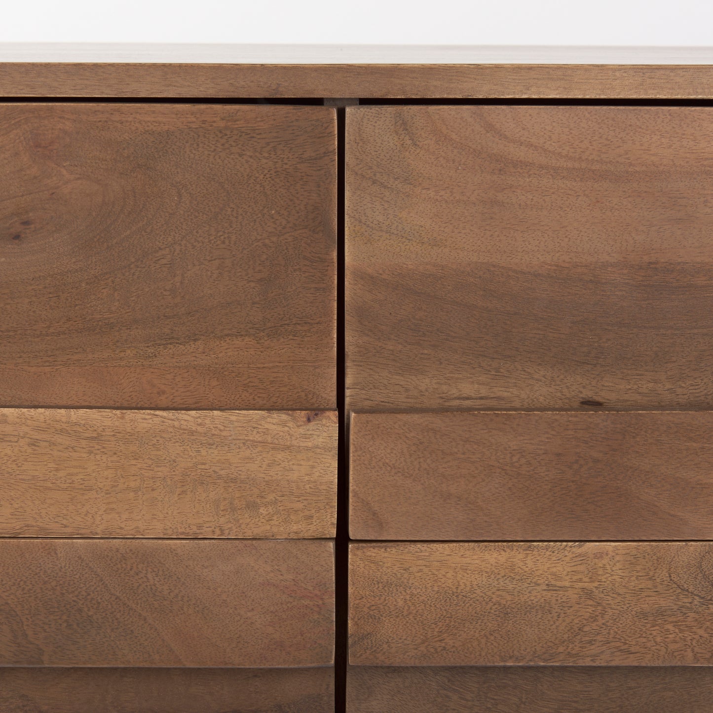 Astrid 71L x 17W x 30.3H Medium Brown Solid Wood 6 Drawer Sideboard