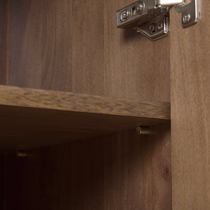 Astrid 36.0L x 17.0W x 70.0H Medium Brown Solid Wood Armoire