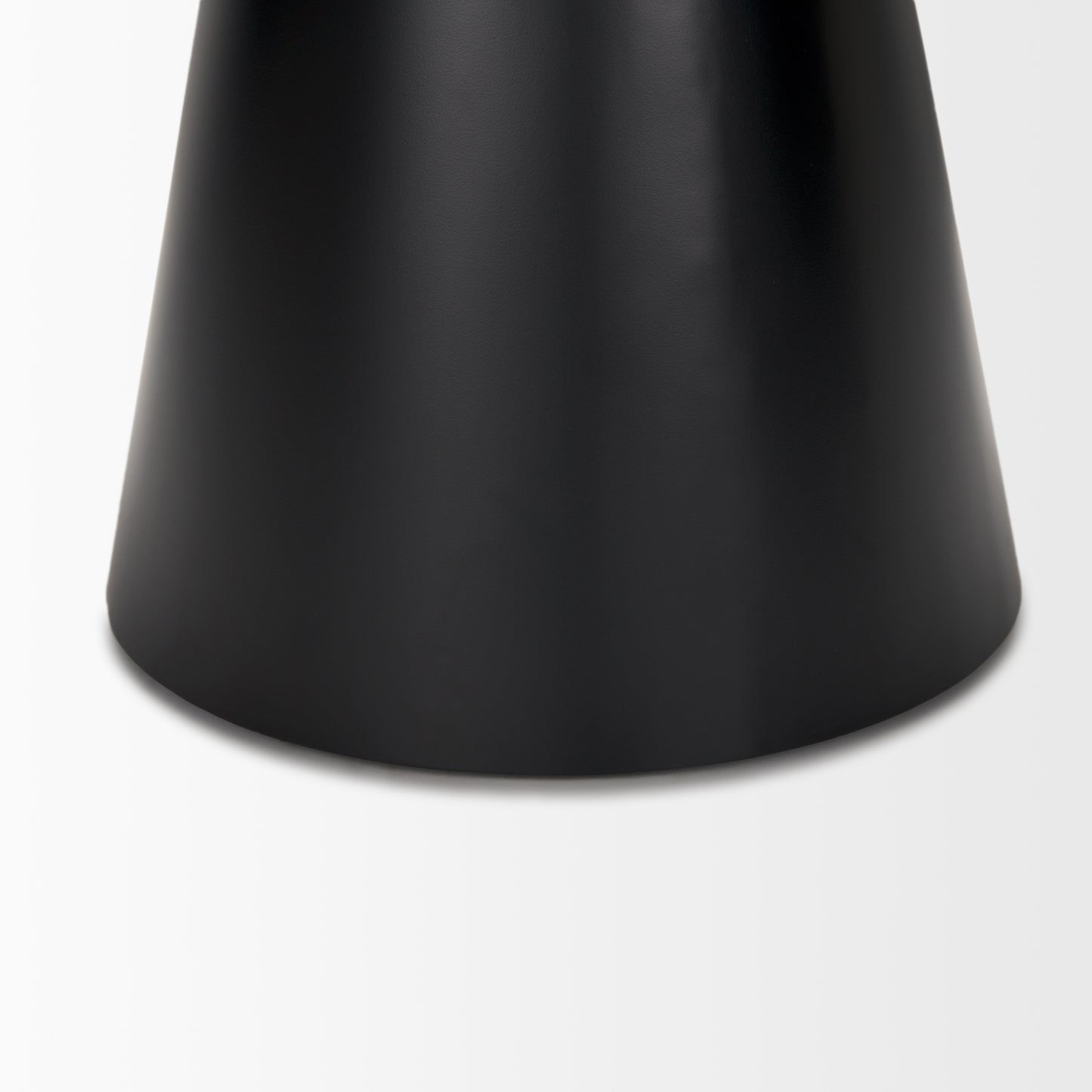 Mitchell 22.0L x 22.0W x 23.0H Black Metal Pedetal Base with Brown Wood Top Side Table