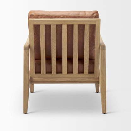 Raeleigh Tan Faux Leather Accent Chair