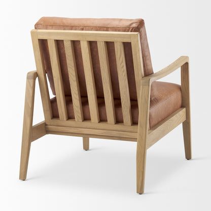 Raeleigh Tan Faux Leather Accent Chair