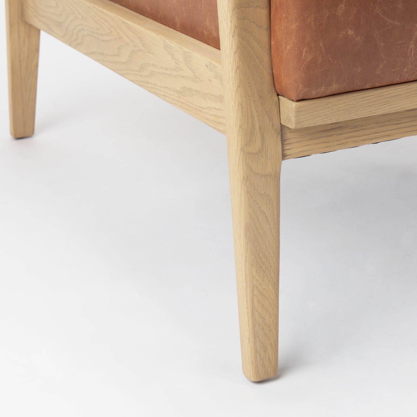 Raeleigh Tan Faux Leather Accent Chair