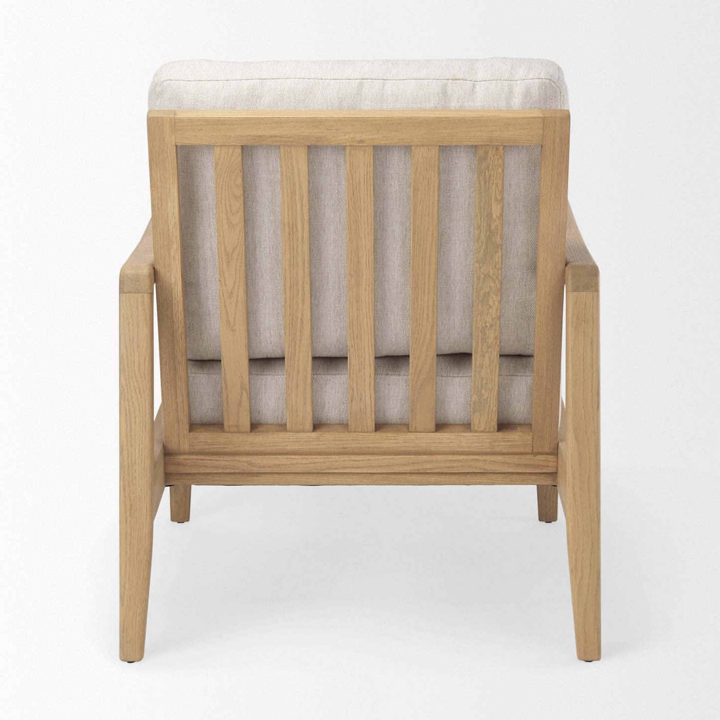 Raeleigh 28.0L x 34.1W x 34.4H Cream Fabric W/Light Brown Wood Accent Chair