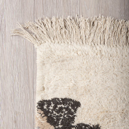 Carla 5x8 Earthy Neutrals Patterned Cotton Area Rug