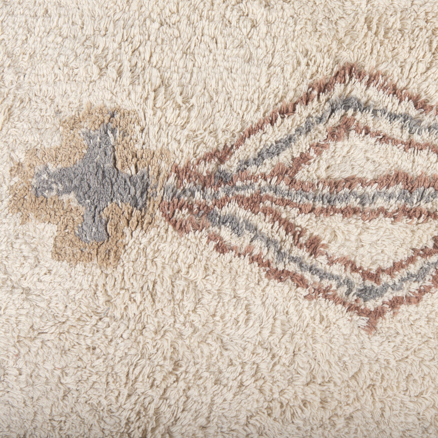 Carla 5x8 Earthy Neutrals Patterned Cotton Area Rug