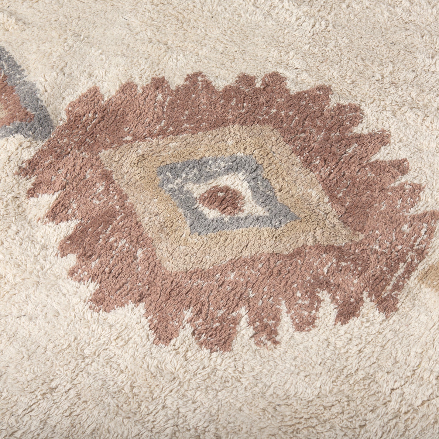 Carla 5x8 Earthy Neutrals Patterned Cotton Area Rug