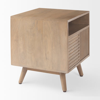 Sable 19.0L x 19.0W x 21.5H Light Brown Wood Side Table