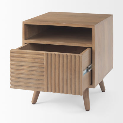 Sable 19.0L x 19.0W x 21.5H Light Brown Wood Side Table