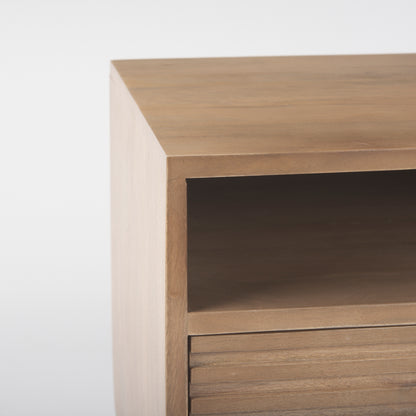 Sable 19.0L x 19.0W x 21.5H Light Brown Wood Side Table