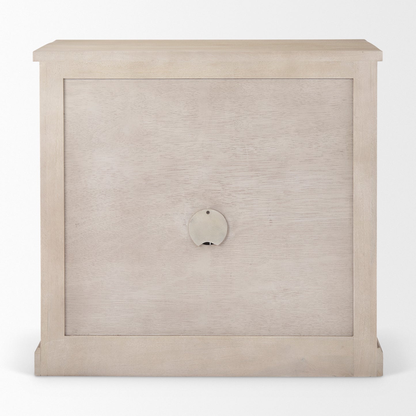 Braxton 33.5L x 18.5W x 31.5H Beige Wood W/Black Accents 2 Door Accent Cabinet