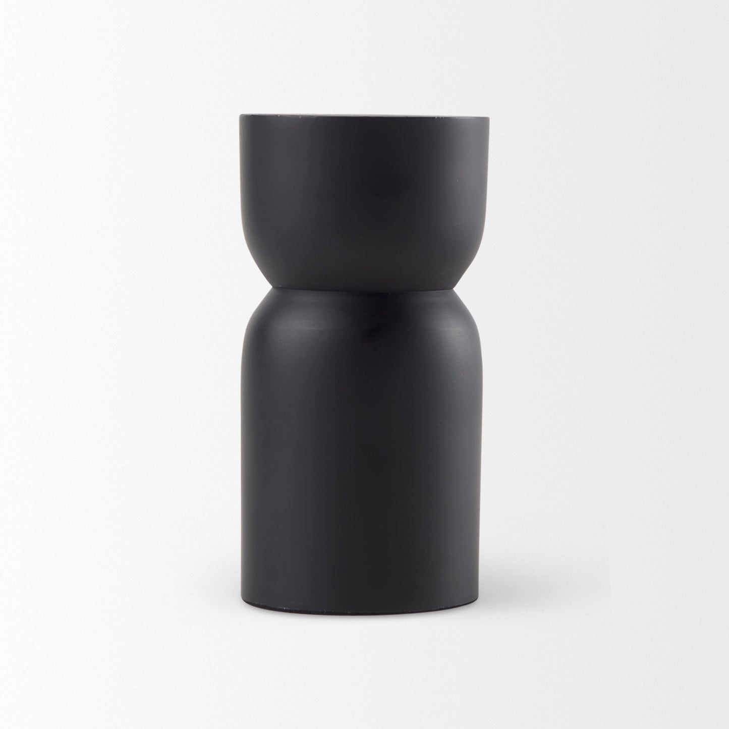 Malta Small Black Metal Candle Holder