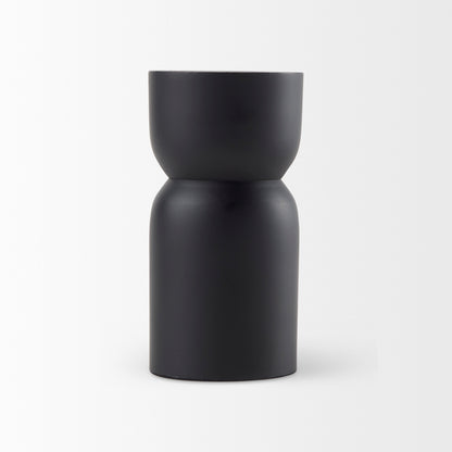 Malta Small Black Metal Candle Holder