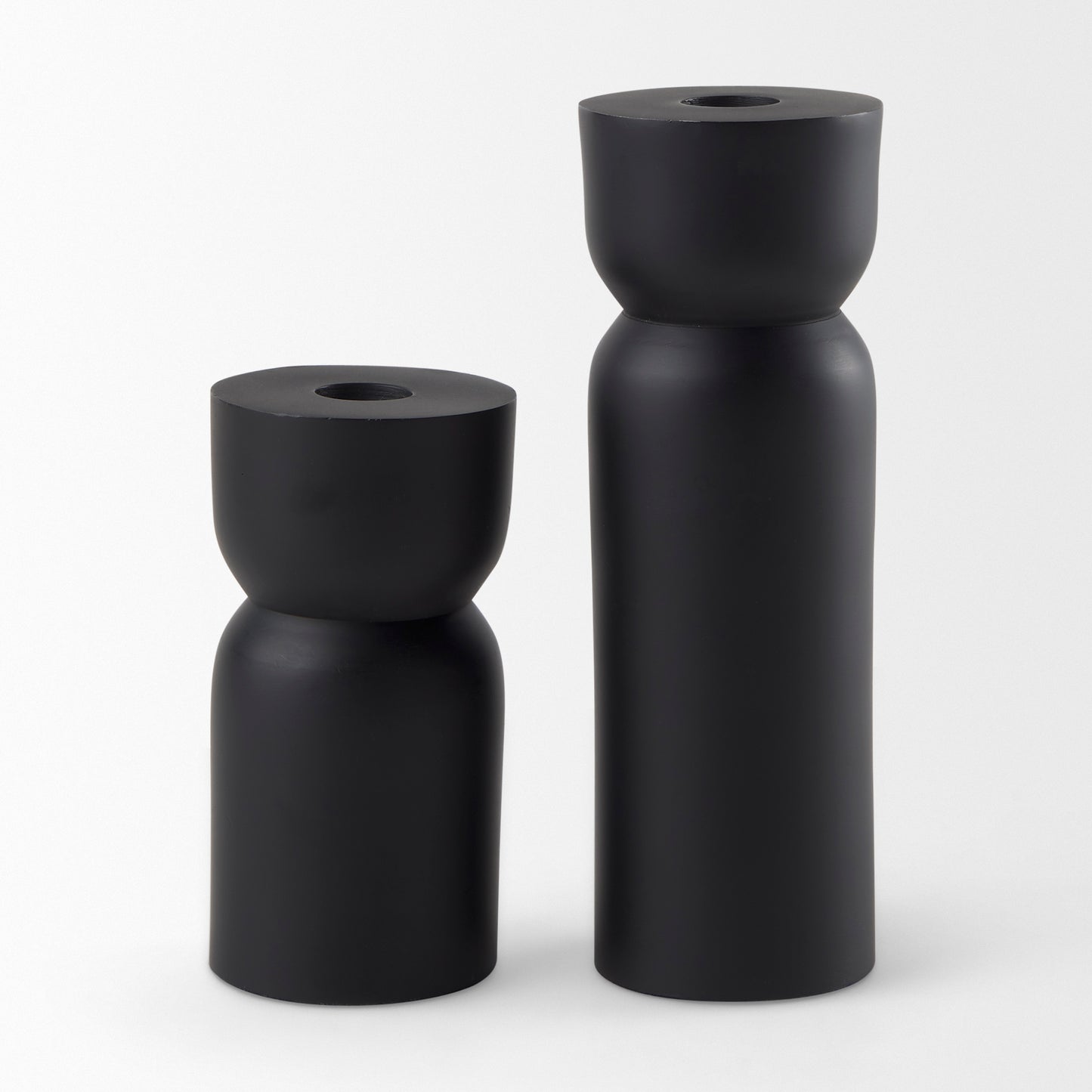 Malta Small Black Metal Candle Holder