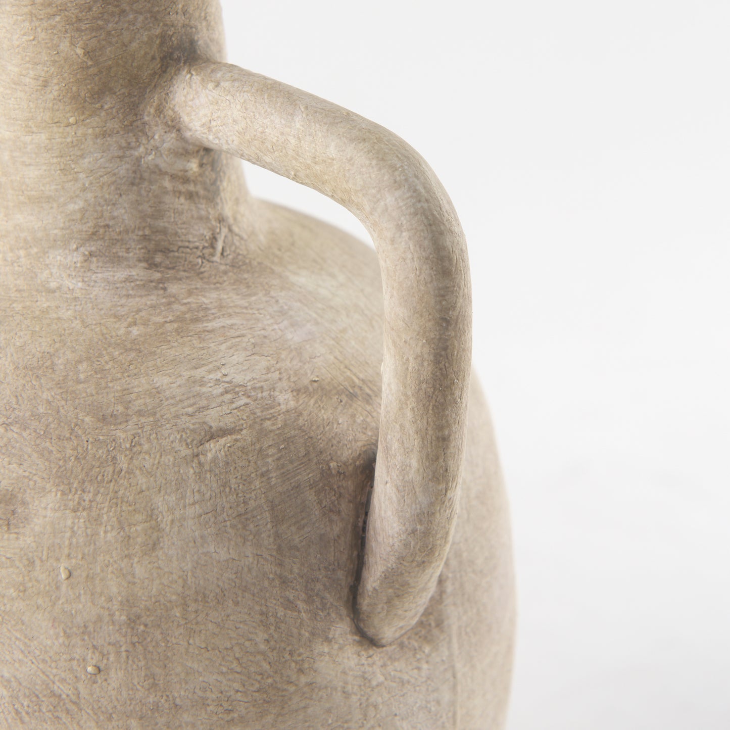 Zenni 5.3L x 5.3W x 9.3H Warm Beige Ceramic Vase