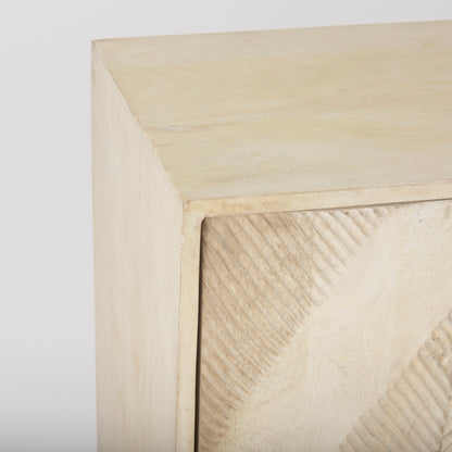 Hogarth 36.0L x 16.0W x 34.0H 2 Door Blonde Wood Accent Cabinet