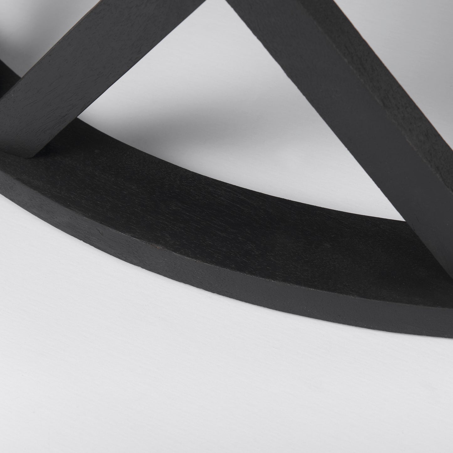 Forsey 28.0L x 45.3W x 18.0H Black Solid Wood Round Coffee Table