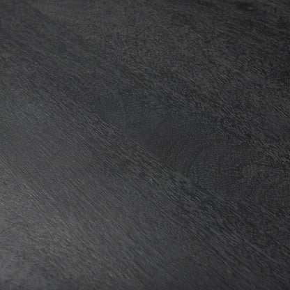 Forsey 28.0L x 45.3W x 18.0H Black Solid Wood Round Coffee Table