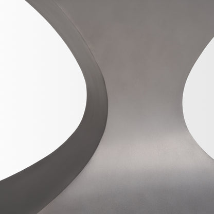 Maxton 79.0L x 39.0W x 30.0H Marble Top w/ Gunmetal Base Dining Table