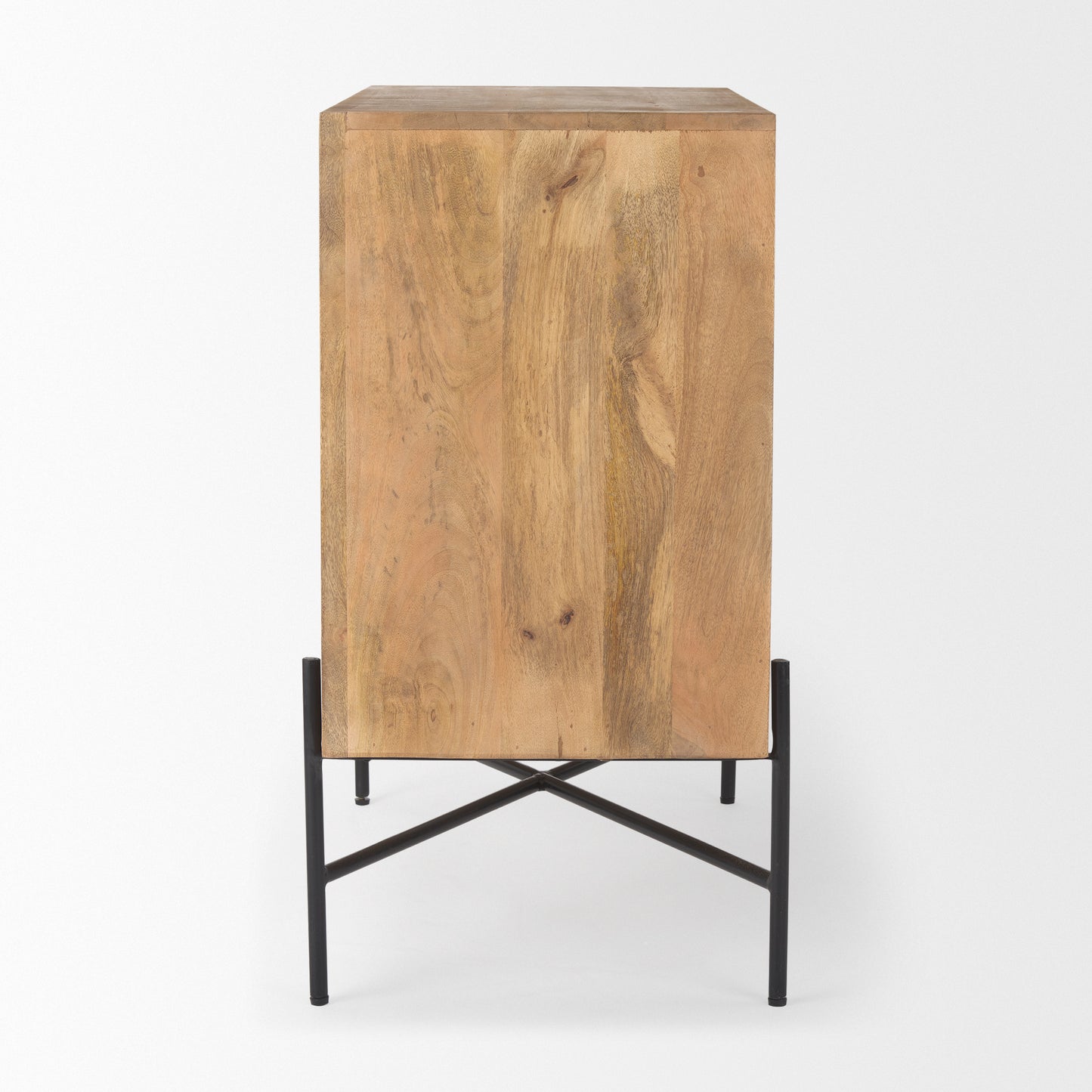 Cairo 36.0L x 19.5W x 36.0H 2 Door Wood and Metal Cabinet