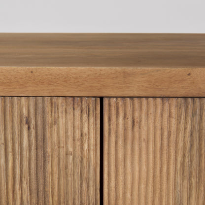 Cairo 36.0L x 19.5W x 36.0H 2 Door Wood and Metal Cabinet