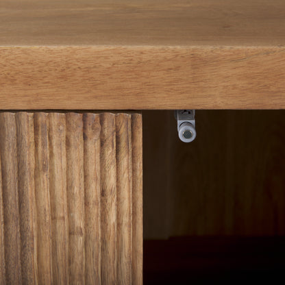 Cairo 36.0L x 19.5W x 36.0H 2 Door Wood and Metal Cabinet