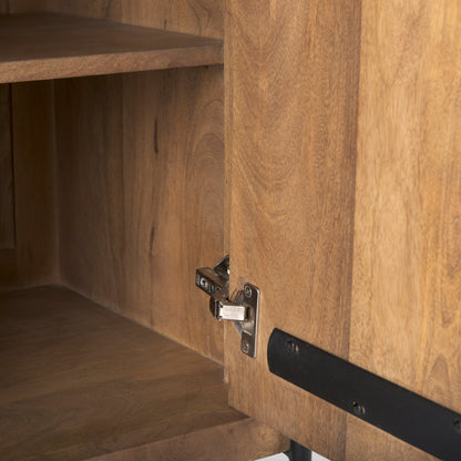 Cairo 36.0L x 19.5W x 36.0H 2 Door Wood and Metal Cabinet