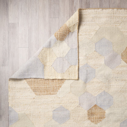 Mayson 5x8 Cream Multi-Colored Honeycomb Pattern Area Rug