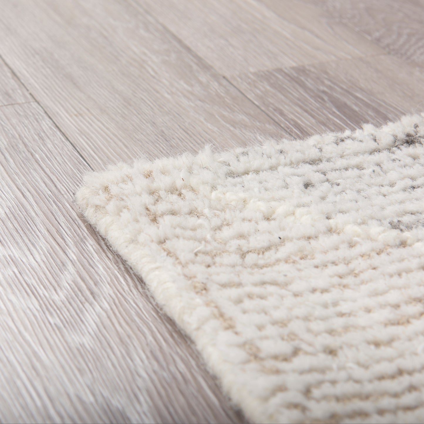 Kolt 5x8 Neutral Geometric Patterned Wool Area Rug