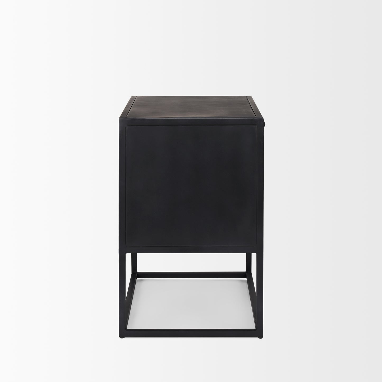 Sloan Black Wood W/Black Metal Frame Side Table