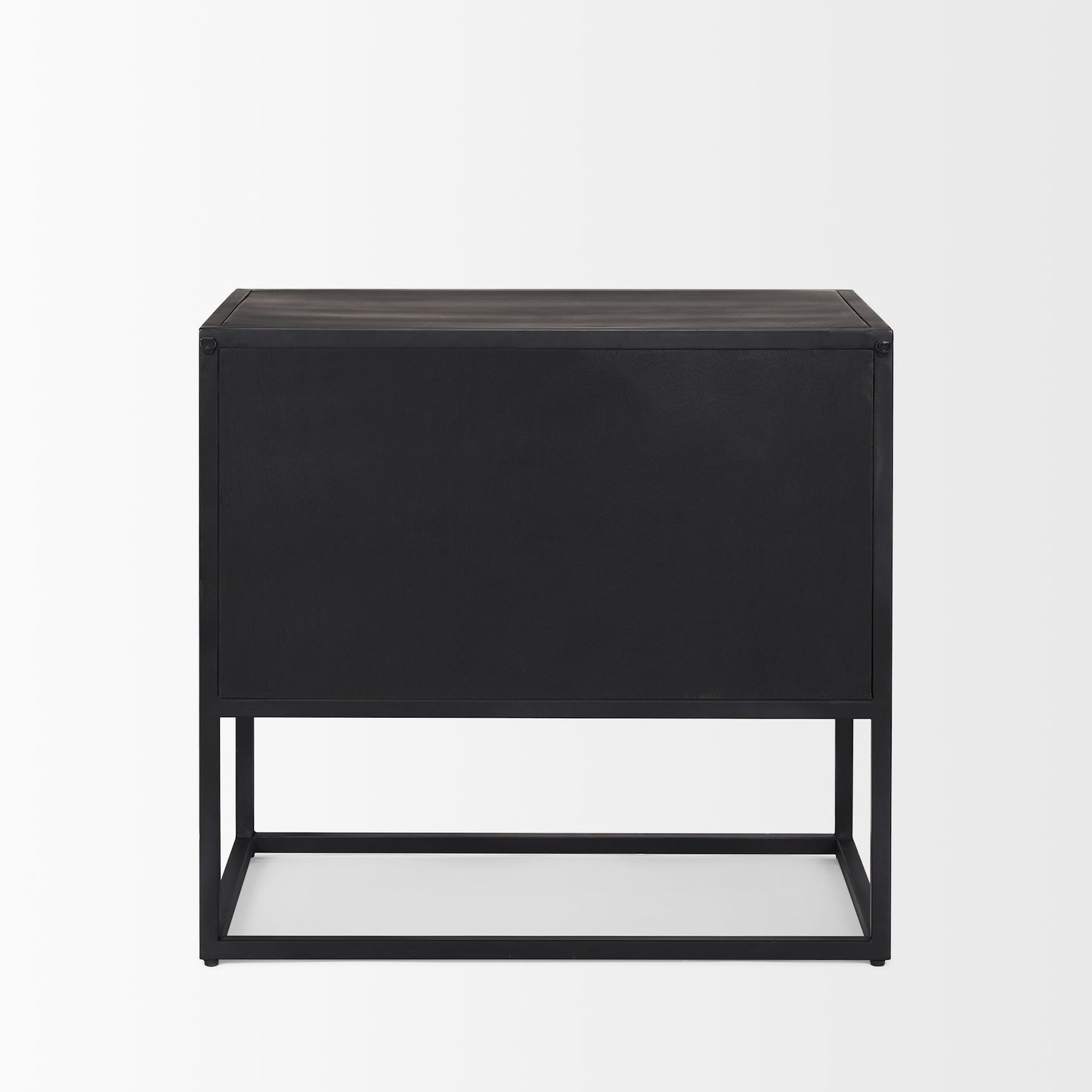 Sloan Black Wood W/Black Metal Frame Side Table