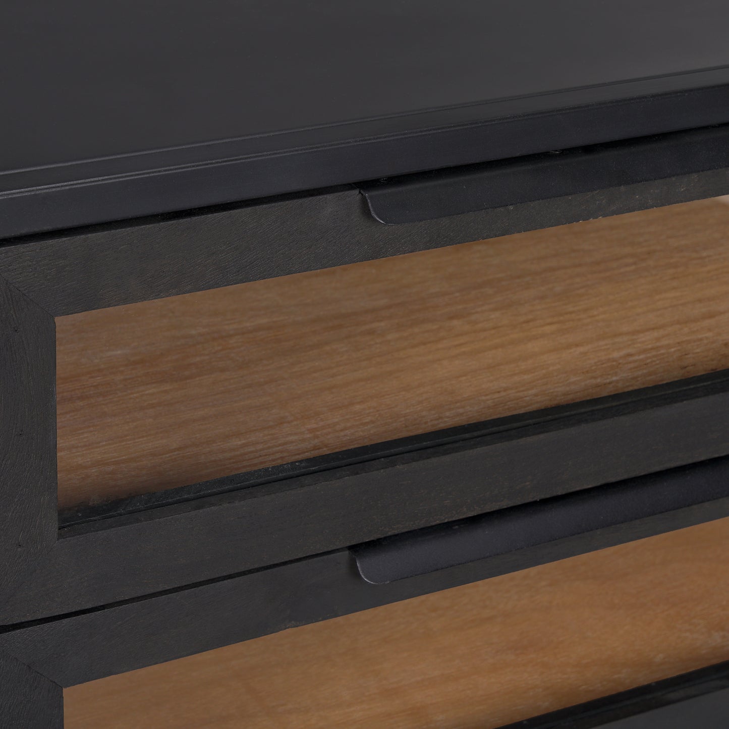 Sloan Black Wood W/Black Metal Frame Side Table