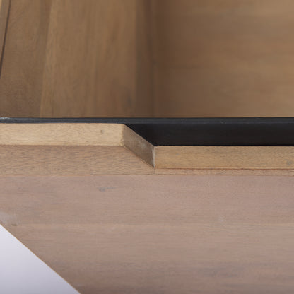 Wyatt 41.0L x 41.0W x 16.0H Brown Wood Angular Coffee Table