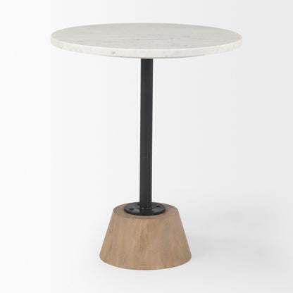 Maxwell Marble Top Pedestal End/Side Table
