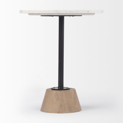 Maxwell Marble Top Pedestal End/Side Table