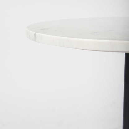 Maxwell Marble Top Pedestal End/Side Table