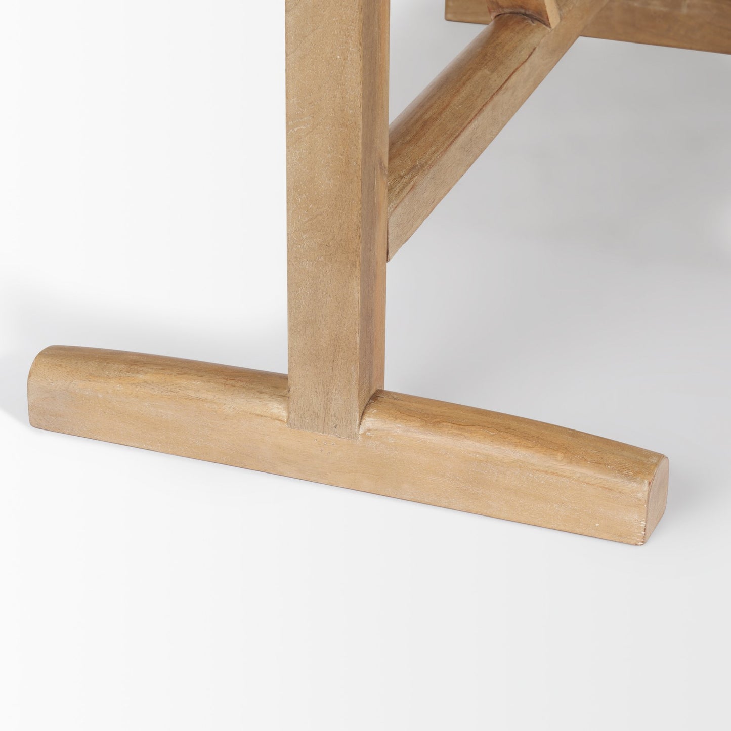 Viktor 84"L Light Brown Solid Wood Dining Table