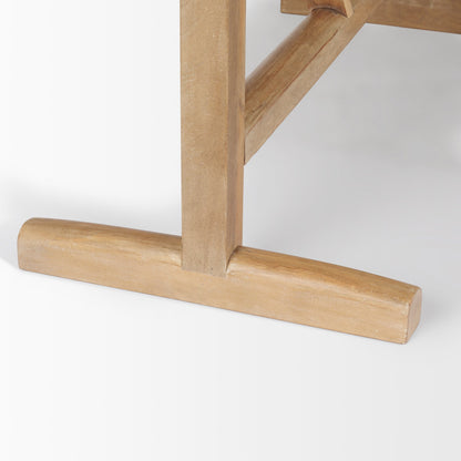 Viktor 84"L Light Brown Solid Wood Dining Table