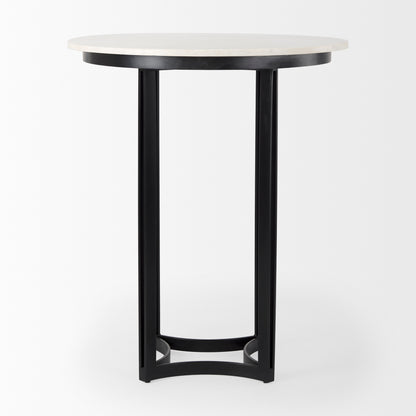 Tanner Marble & Matte Black Bistro Table