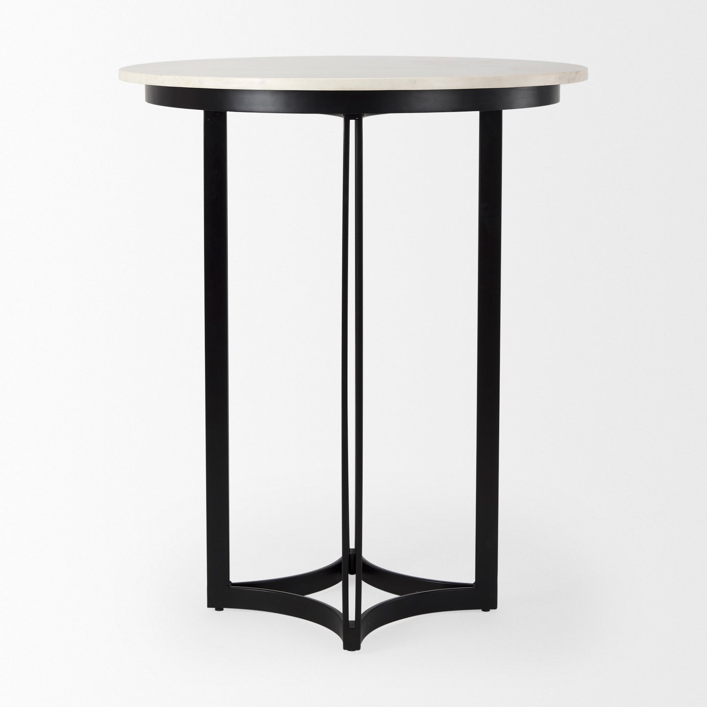 Tanner Marble & Matte Black Bistro Table