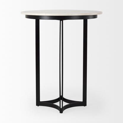 Tanner Marble & Matte Black Bistro Table
