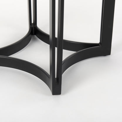 Tanner Marble & Matte Black Bistro Table