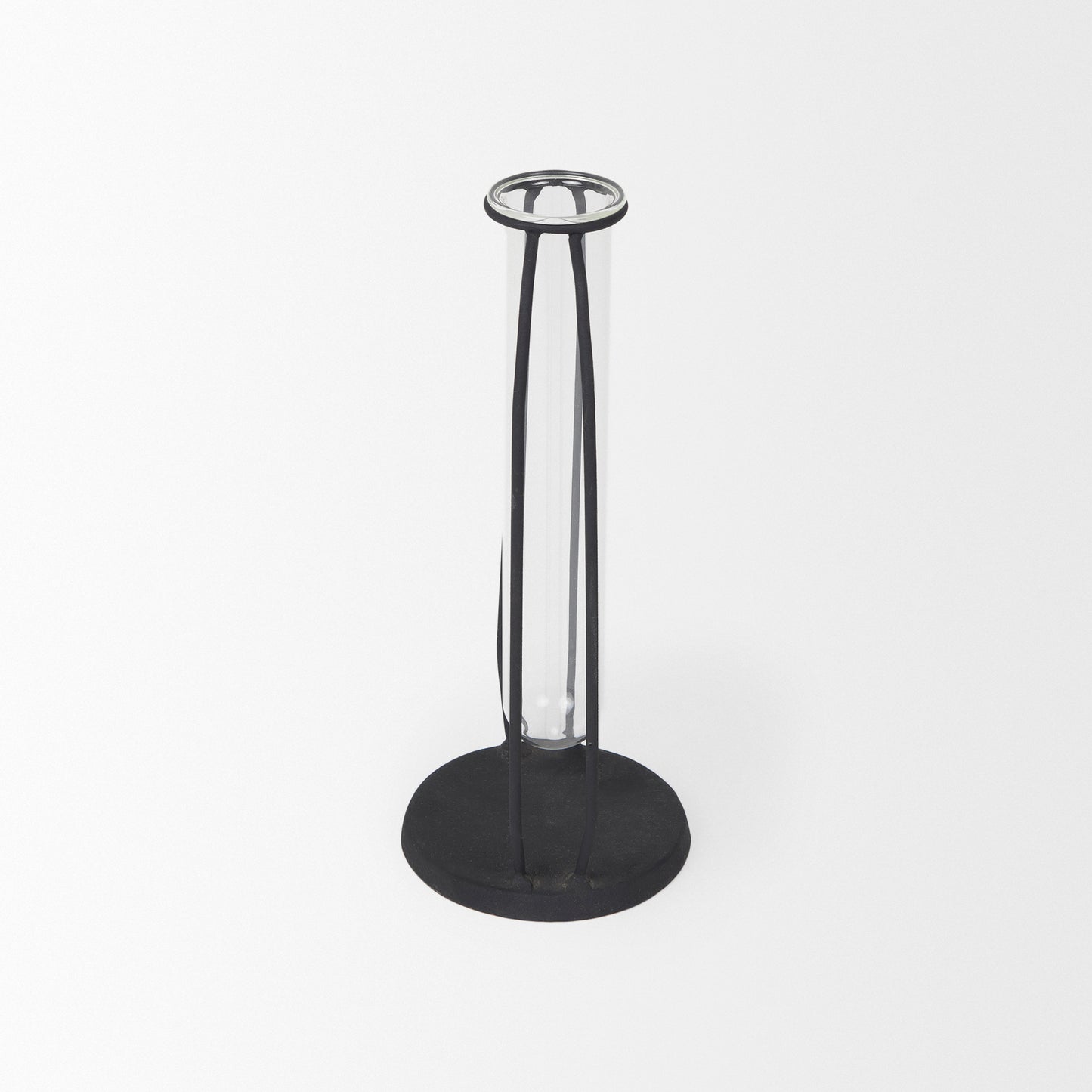 Aria 4.3L x 3.9W x 9.6H Metal and Glass Decorative Accent