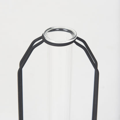 Aria 4.3L x 3.9W x 9.6H Metal and Glass Decorative Accent