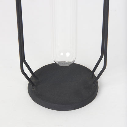 Aria 4.3L x 3.9W x 9.6H Metal and Glass Decorative Accent