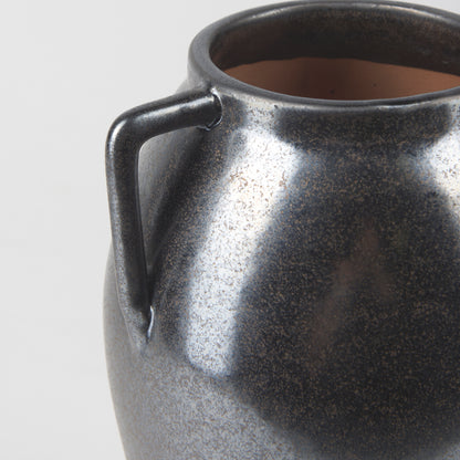 Kora Medium Dark Metallic Double Ear Vase