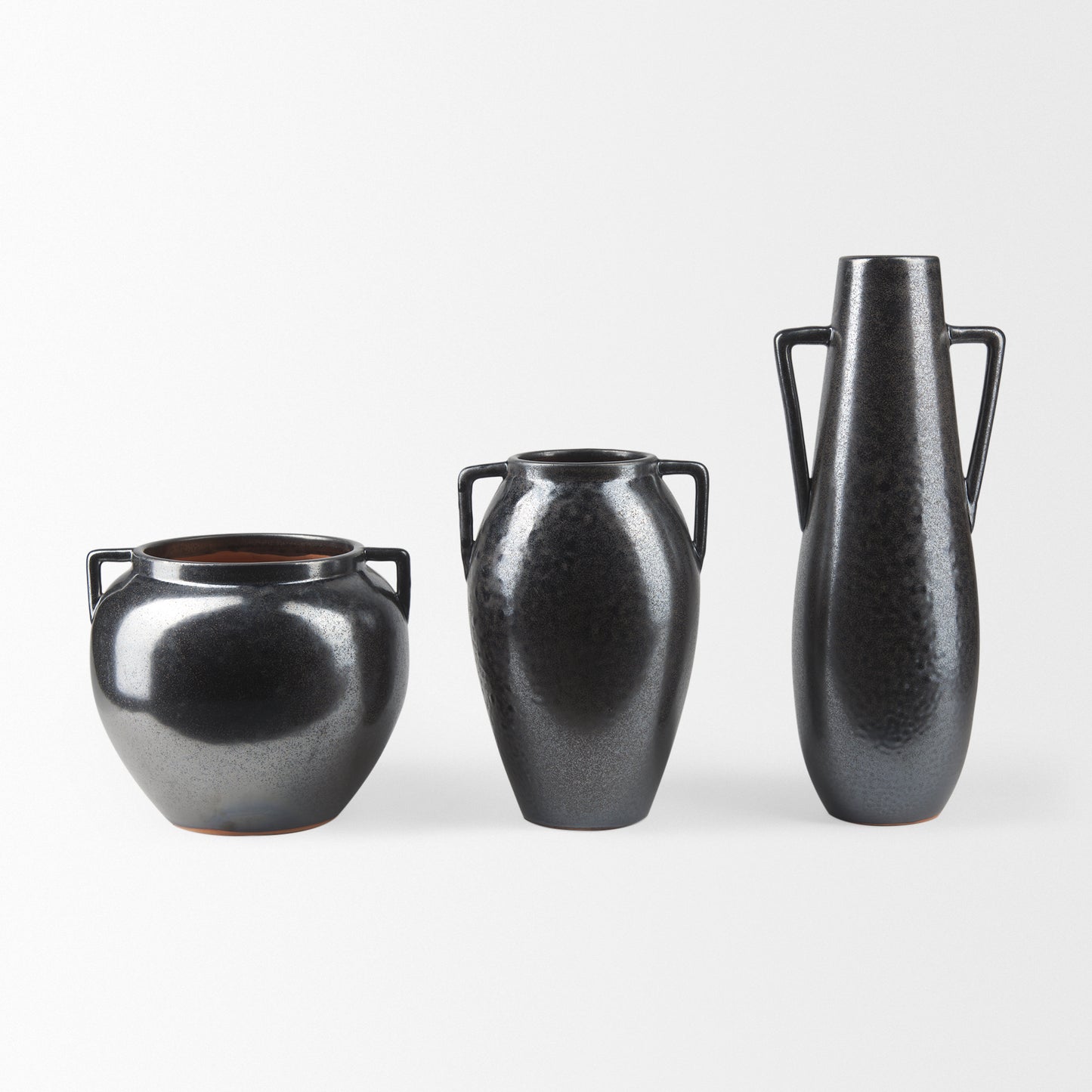 Kora Medium Dark Metallic Double Ear Vase
